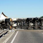 Truck accident on the highway Truck accident on the highway